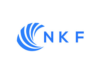 NKF Flat accounting logo design on white background. NKF creative initials Growth graph letter logo concept. NKF business finance logo design.

