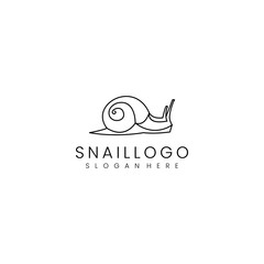 Snaillogo design icon template