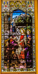 Naklejki  Jesus Moneychangers Temple Stained Glass Gesu Church Miami Florida