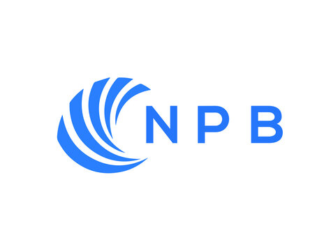 NPB Flat accounting logo design on white background. NPB creative initials Growth graph letter logo concept. NPB business finance logo design.

