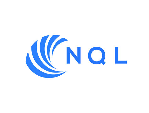 NQL Flat accounting logo design on white background. NQL creative initials Growth graph letter logo concept. NQL business finance logo design.
