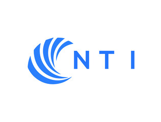 NTI Flat accounting logo design on white background. NTI creative initials Growth graph letter logo concept. NTI business finance logo design.  © Faisal