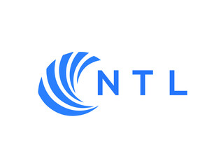 NTL Flat accounting logo design on white background. NTL creative initials Growth graph letter logo concept. NTL business finance logo design.
