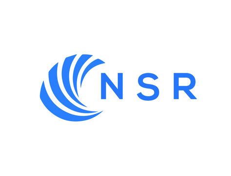 NSR Flat accounting logo design on white background. NSR creative initials Growth graph letter logo concept. NSR business finance logo design.

