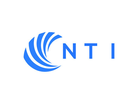 NTI Flat accounting logo design on white background. NTI creative initials Growth graph letter logo concept. NTI business finance logo design.
