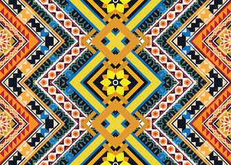 Geometric ethnic pattern for background,fabric,wrapping,clothing,wallpaper,Batik,carpet,embroidery style.