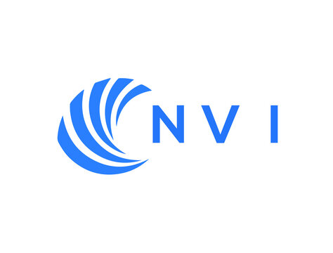 NVI Flat accounting logo design on white background. NVI creative initials Growth graph letter logo concept. NVI business finance logo design.

