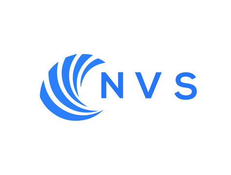 NVS Flat accounting logo design on white background. NVS creative initials Growth graph letter logo concept. NVS business finance logo design.
