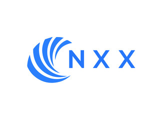 NXX Flat accounting logo design on white background. NXX creative initials Growth graph letter logo concept. NXX business finance logo design.
