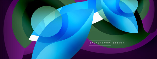 Creative geometric wallpaper. Minimal abstract background. Circle wave and round shapes composition vector illustration for wallpaper banner background or landing page
