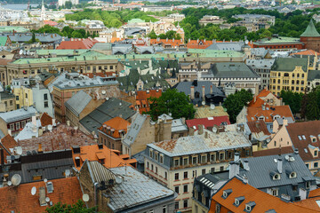Fototapeta na wymiar Roofs of Riga, Latvia