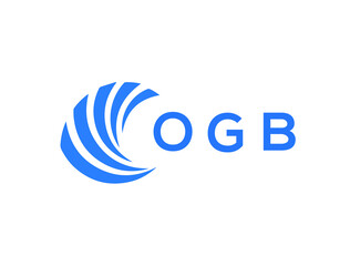 OGB Flat accounting logo design on white background. OGB creative initials Growth graph letter logo concept. OGB business finance logo design.
