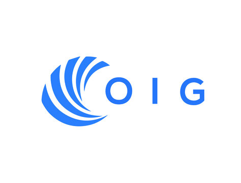 OIG Flat accounting logo design on white background. OIG creative initials Growth graph letter logo concept. OIG business finance logo design.

