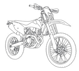 motobike outline drawing in eps10