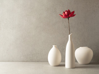 vase with flowers on the table © mnimage