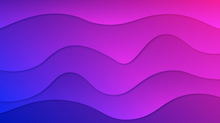 Abstract flowing neon pink and purple waves background