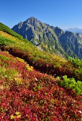 北アルプスの秋・紅葉の剱岳