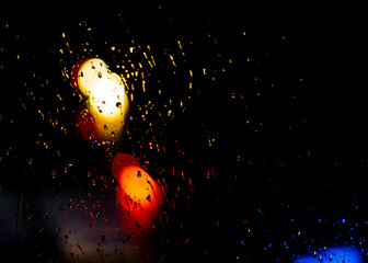 Glowing bubbles of bokeh effect on a colorful background, bokeh light | Red, White, Yellow, Blue Colour Lights | Water Bubbles