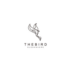 Bird logo design icon template