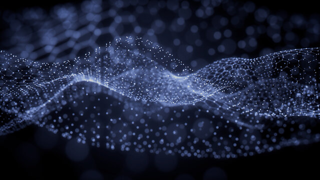 Abstract Medical Technology background. Blue, Innovation Medicine concept. 3D Render.