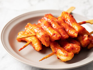 Spicy Seasoned Rice Cake Skewers	