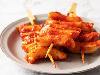 Spicy Seasoned Rice Cake Skewers