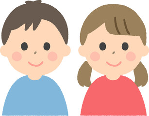 笑顔のかわいい男の子と女の子