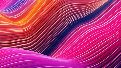 rainbow color wave shape abstract background 3d illustration