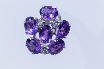 Women's earrings and accessories that has been decorated on a white screen