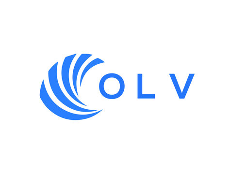 OLV Flat accounting logo design on white background. OLV creative initials Growth graph letter logo concept. OLV business finance logo design.
