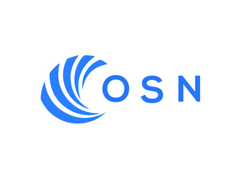OSN Flat accounting logo design on white background. OSN creative initials Growth graph letter logo concept. OSN business finance logo design.
