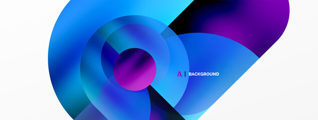 Obraz premium Digital web futuristic template. Circle composition abstract background. Vector Illustration For Wallpaper, Banner, Background, Card, Book Illustration, landing page