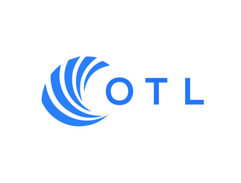 OTL Flat accounting logo design on white background. OTL creative initials Growth graph letter logo concept. OTL business finance logo design.
