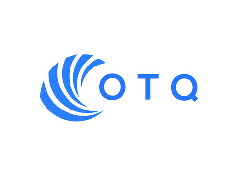 OTQ Flat accounting logo design on white background. OTQ creative initials Growth graph letter logo concept. OTQ business finance logo design.
