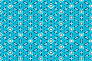 ターコイズカラーシームレスパターン