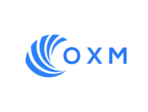 OXM Flat accounting logo design on white background. OXM creative initials Growth graph letter logo concept. OXM business finance logo design.
