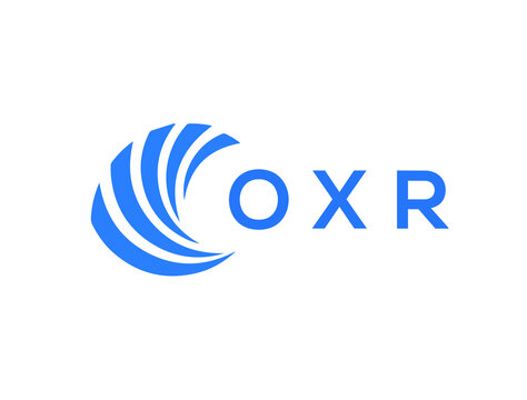 OXR Flat accounting logo design on white background. OXR creative initials Growth graph letter logo concept. OXR business finance logo design.
