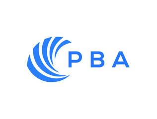 PBA Flat accounting logo design on white background. PBA creative initials Growth graph letter logo concept. PBA business finance logo design.
