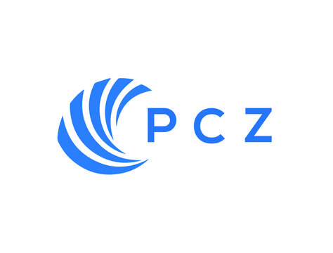 PCZ Flat accounting logo design on white background. PCZ creative initials Growth graph letter logo concept. PCZ business finance logo design.
