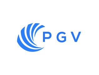 PGV Flat accounting logo design on white background. PGV creative initials Growth graph letter logo concept. PGV business finance logo design.
