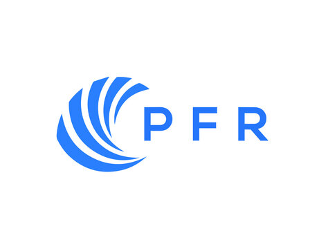 PFR Flat accounting logo design on white background. PFR creative initials Growth graph letter logo concept. PFR business finance logo design.
