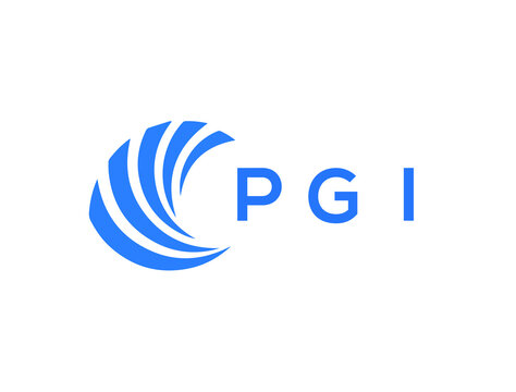 PGI Flat accounting logo design on white background. PGI creative initials Growth graph letter logo concept. PGI business finance logo design.
