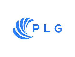 PLG Flat accounting logo design on white background. PLG creative initials Growth graph letter logo concept. PLG business finance logo design.
