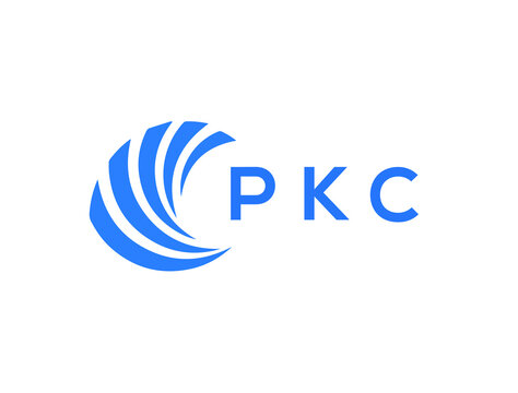 PKC Flat accounting logo design on white background. PKC creative initials Growth graph letter logo concept. PKC business finance logo design.
