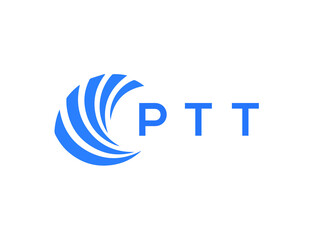 PTT Flat accounting logo design on white background. PTT creative initials Growth graph letter logo concept. PTT business finance logo design.
