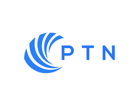PTN Flat accounting logo design on white background. PTN creative initials Growth graph letter logo concept. PTN business finance logo design.

