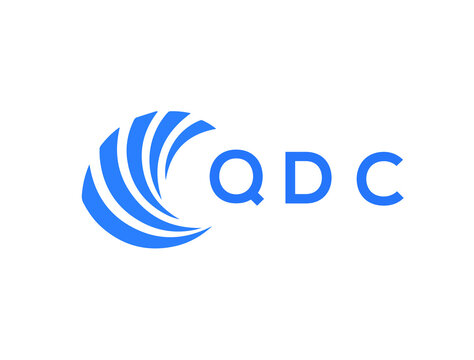 QDC Flat accounting logo design on white background. QDC creative initials Growth graph letter logo concept. QDC business finance logo design.
