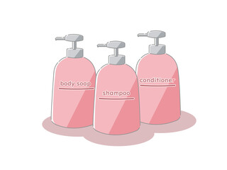 シャンプーとコンディショナーとボディーソープ