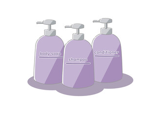 シャンプーとコンディショナーとボディーソープ