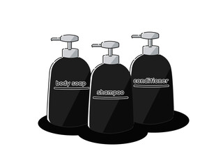 シャンプーとコンディショナーとボディーソープ